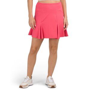 G LIFESTYLE Coral Upf 50 Godet Pleat Skort